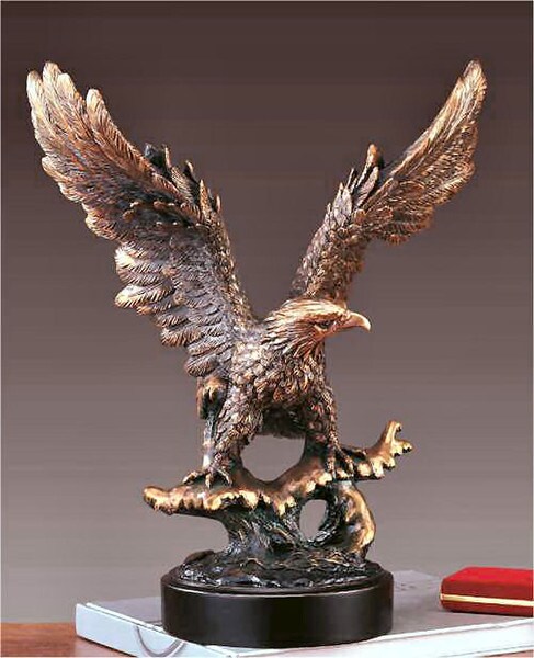 Eagle Statue Perched on Branch